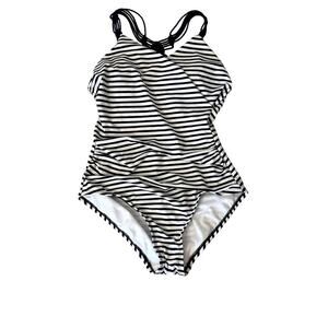 NWOT Women's Nautical Bathing Suit High Coverage One Piece Size Medium
